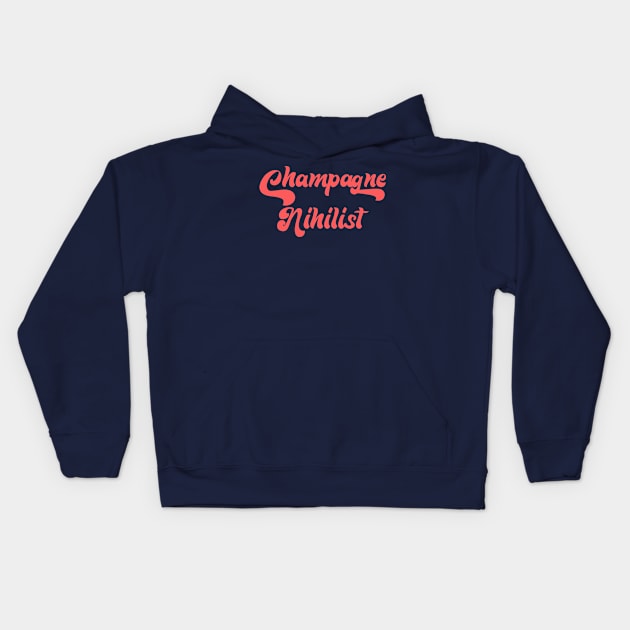 CHAMPAGNE NIHILIST Kids Hoodie by Inner System